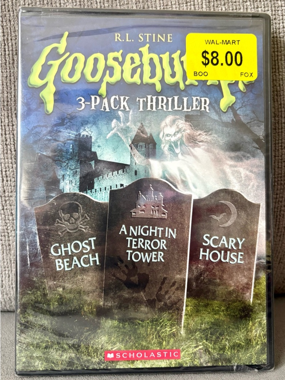 Goosebumps 3-Pack Thriller DVD Ghost Beach, A Night In Terror Tower, Sealed New